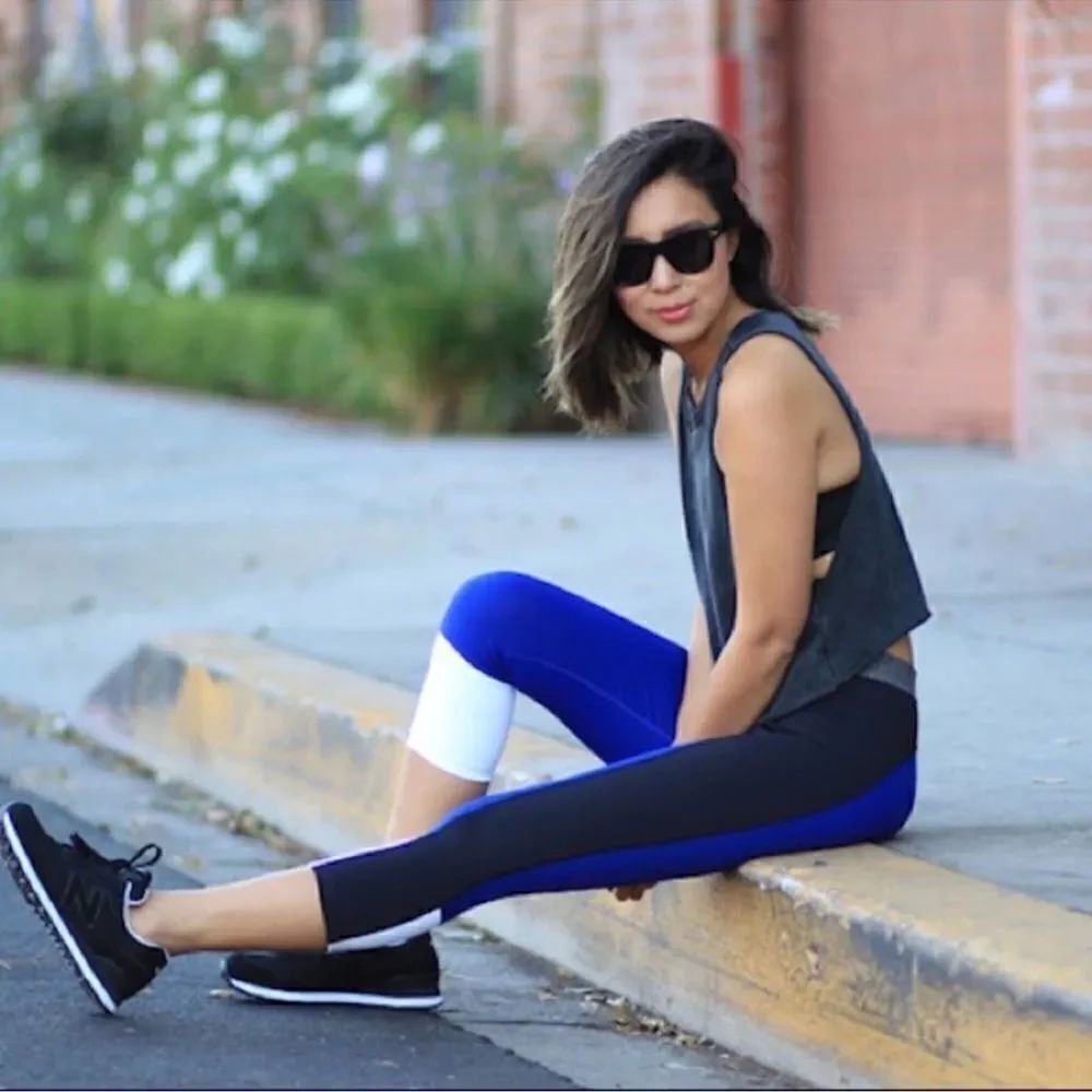 Athleta x Derek Lam 10C Blue Colorblock Legging S